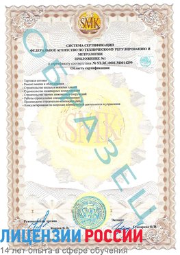Образец сертификата соответствия (приложение) Сосновоборск Сертификат ISO 14001